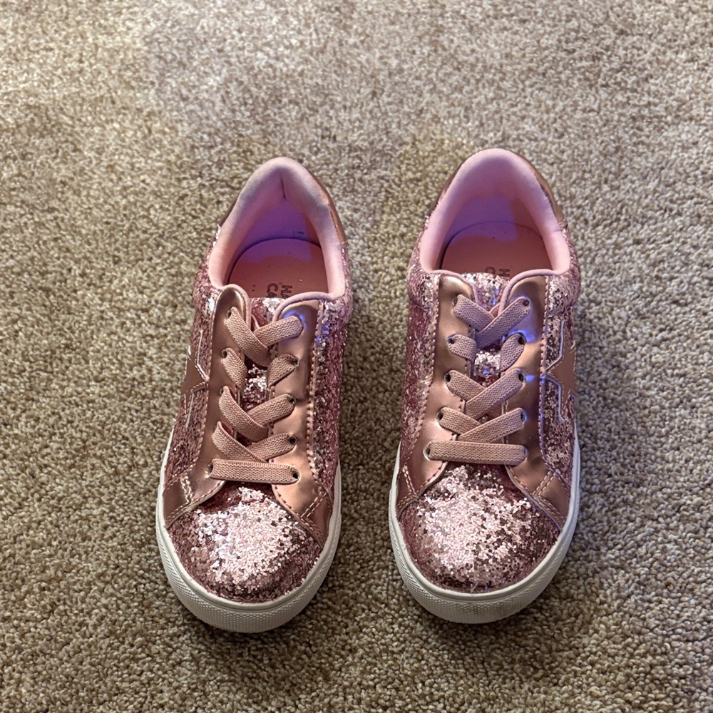 Harper Canyon Glittery Pink Kids Sneakers